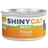 Пълноценна консервирана храна за котки GimCat  SHINYCAT CHICKEN IN BROTH парченца пилешко месо в натурален бульон